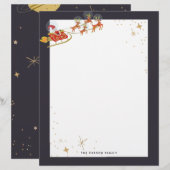 In Orbit Illustration Holiday Photo Stationery Briefhoofd (Voorkant / Achterkant)