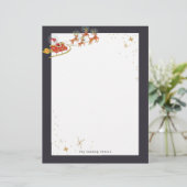 In Orbit Illustration Holiday Photo Stationery Briefhoofd (Staand voorkant)