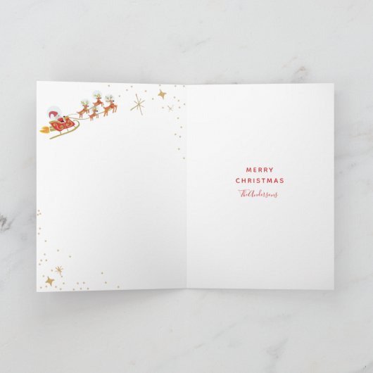 In Orbit Kerstkaart Feestdagen Kaart (Binnen)