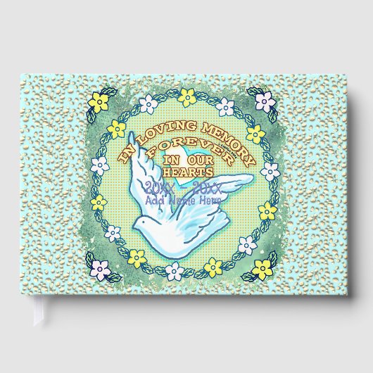 In Our Hearts aangepaste Memorial gastenboek (Voorkant)