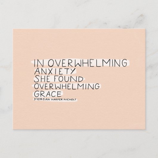 In overweldigende angst vind je een overweldigende briefkaart (Voorkant)