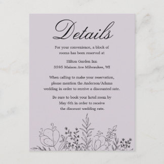 in Paars Informatiekaartje