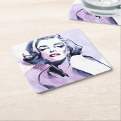  in Paars Kartonnen Onderzetters (Schuin)