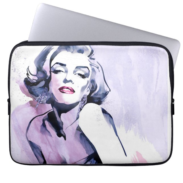  in Paars Laptop Sleeve (Voorkant)
