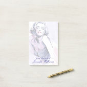  in Paars Post-it® Notes (Op bureau)