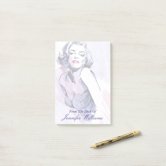  in Paars Post-it® Notes (Op bureau)