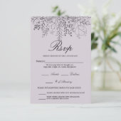  in Paars RSVP Kaartje (Staand voorkant)