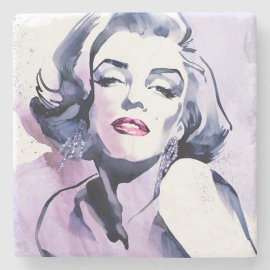  in Paars Stenen Onderzetter (Voorkant)