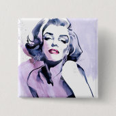  in Paars Vierkante Button 5,1 Cm (Voorkant)