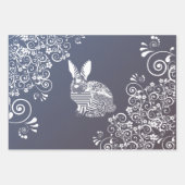  in Paarse Bloemen Pasen Groeten Inpakpapier Vel (Voorkant 3)