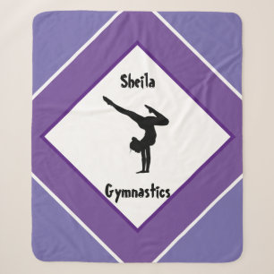 in Paarse gymnastiek Gepersonaliseerd Sherpa Deken