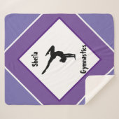 in Paarse gymnastiek Gepersonaliseerd Sherpa Deken (Voorkant (horizontaal))
