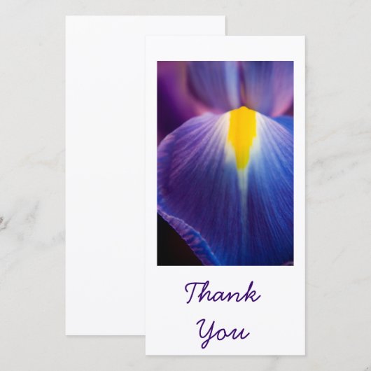 in Paarse Iris Dankjewel Kaarten (Voorkant / Achterkant)