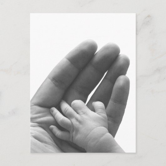 In papa's hand briefkaart (Voorkant)