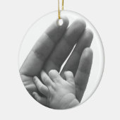 In papa's hand keramisch ornament (Links)