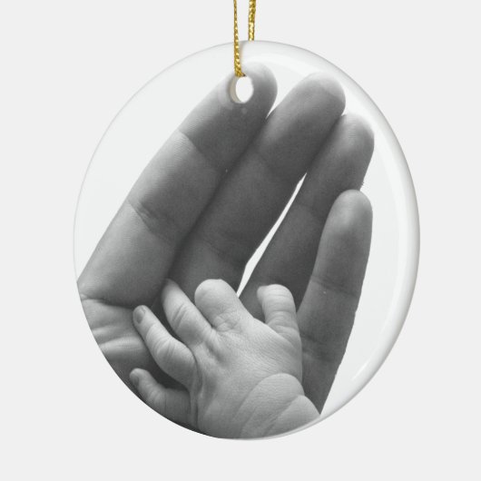 In papa's hand keramisch ornament (Links)