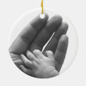 In papa's hand keramisch ornament (Achterkant)