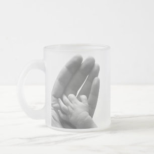 In papa's hand matglas koffiemok