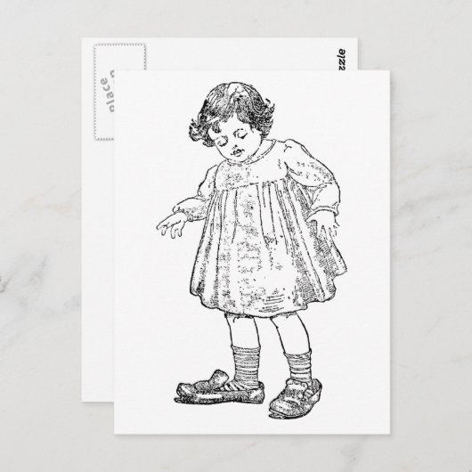 In papa's schoenen briefkaart (Voorkant / Achterkant)