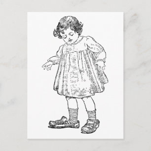 In papa's schoenen briefkaart