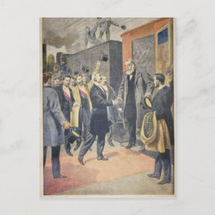 In Parijs: de aankomst van President Kruger Briefkaart