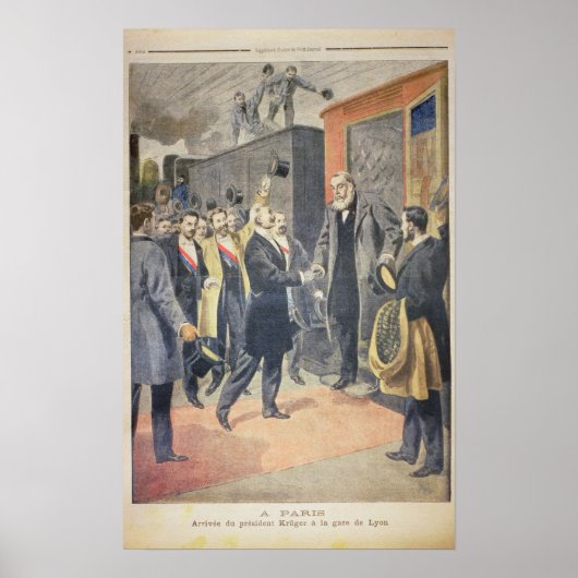 In Parijs: de aankomst van President Kruger Poster (Voorkant)