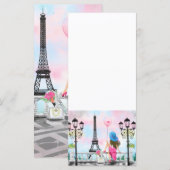  in Parijs Menu met Eiffeltoren (Voorkant / Achterkant)