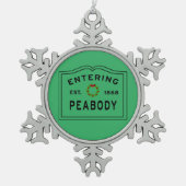 In Peabody, MA Kerstmis Tin Sneeuwvlok Ornament (Voorkant)