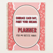  in Peach Elegant Planner