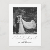 In Pen Elopement/Wedding Foto Aankondigingskaart (Voorkant)