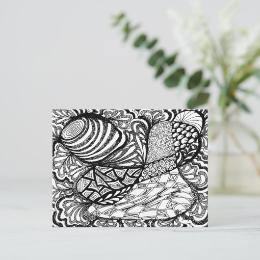 in Pen & Ink Briefkaart (Staand voorkant)