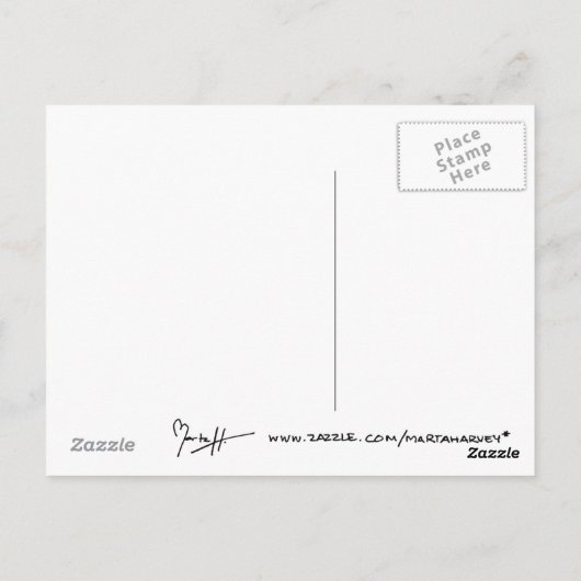 in Pen & Ink Briefkaart (Achterkant)