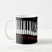 In perfect harmony – piano design coffee mug koffiemok (Links)