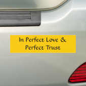In Perfect Love Bumpersticker (Op auto)