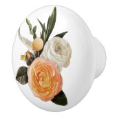 in Perzik Bloemen Boeket Keramische Knop (Rechts)