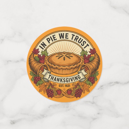 In Pie We Trust Confetti (Kleine voorkant)