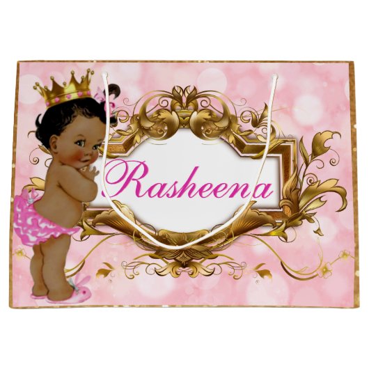  in Pink African Princess Pink & Gold Groot Cadeauzakje (Voorkant)