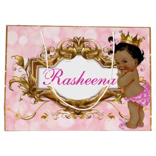  in Pink African Princess Pink & Gold Groot Cadeauzakje (Achterkant)