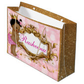  in Pink African Princess Pink & Gold Groot Cadeauzakje (Voorkant Gekanteld)