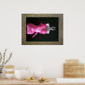  in Pink Bask parfume fles Poster (Keuken)