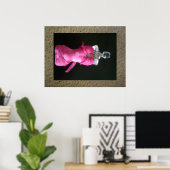  in Pink Bask parfume fles Poster (Thuiskantoor)