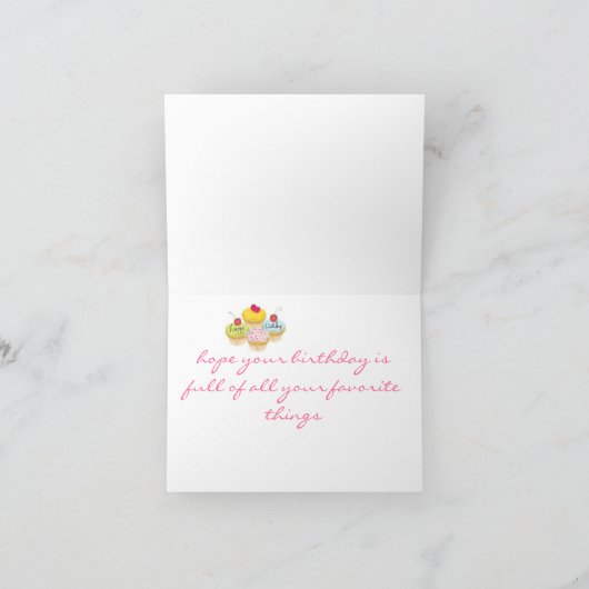  in Pink Birthday Kaart (Binnen)