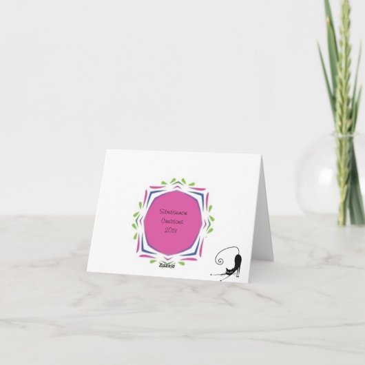  in Pink Birthday Kaart (Achterkant)