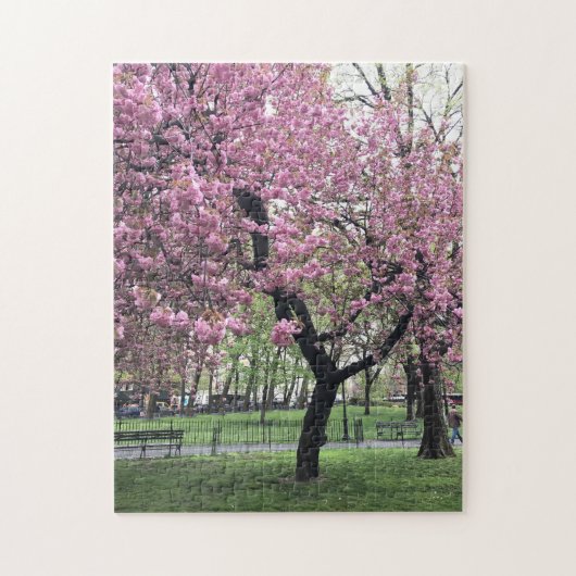 in Pink Cherry Blossom Tree NYC New York Legpuzzel (Verticaal)