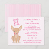 in Pink Chihuahua Kaart (Voorkant / Achterkant)