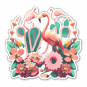  in Pink Flamingo Stickers voor alle leeftijden (Voorkant)