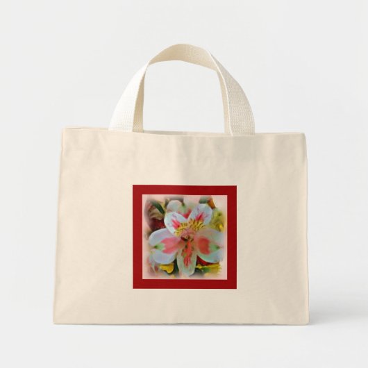  in Pink Floral Bouquet Bag Mini Tote Bag (Voorkant)