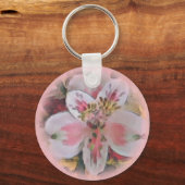  in Pink Floral Bouquet Sleutelhanger (Voorkant)