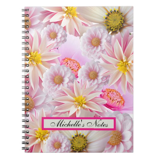 in Pink Floral Notitieboek (Voorkant)