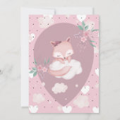  in Pink Fox 1e verjaardag Kaart (Achterkant)